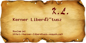 Kerner Liberátusz névjegykártya